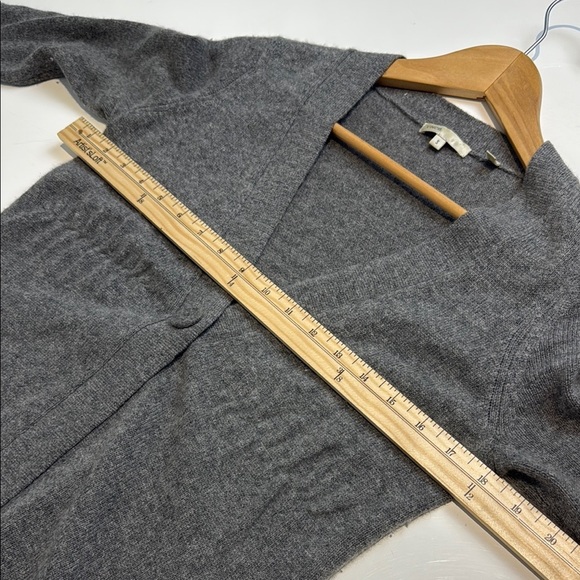 Vince Grey Cashmere Cardigan Sweater Open Front Knit Size Small - Picture 7 of 9